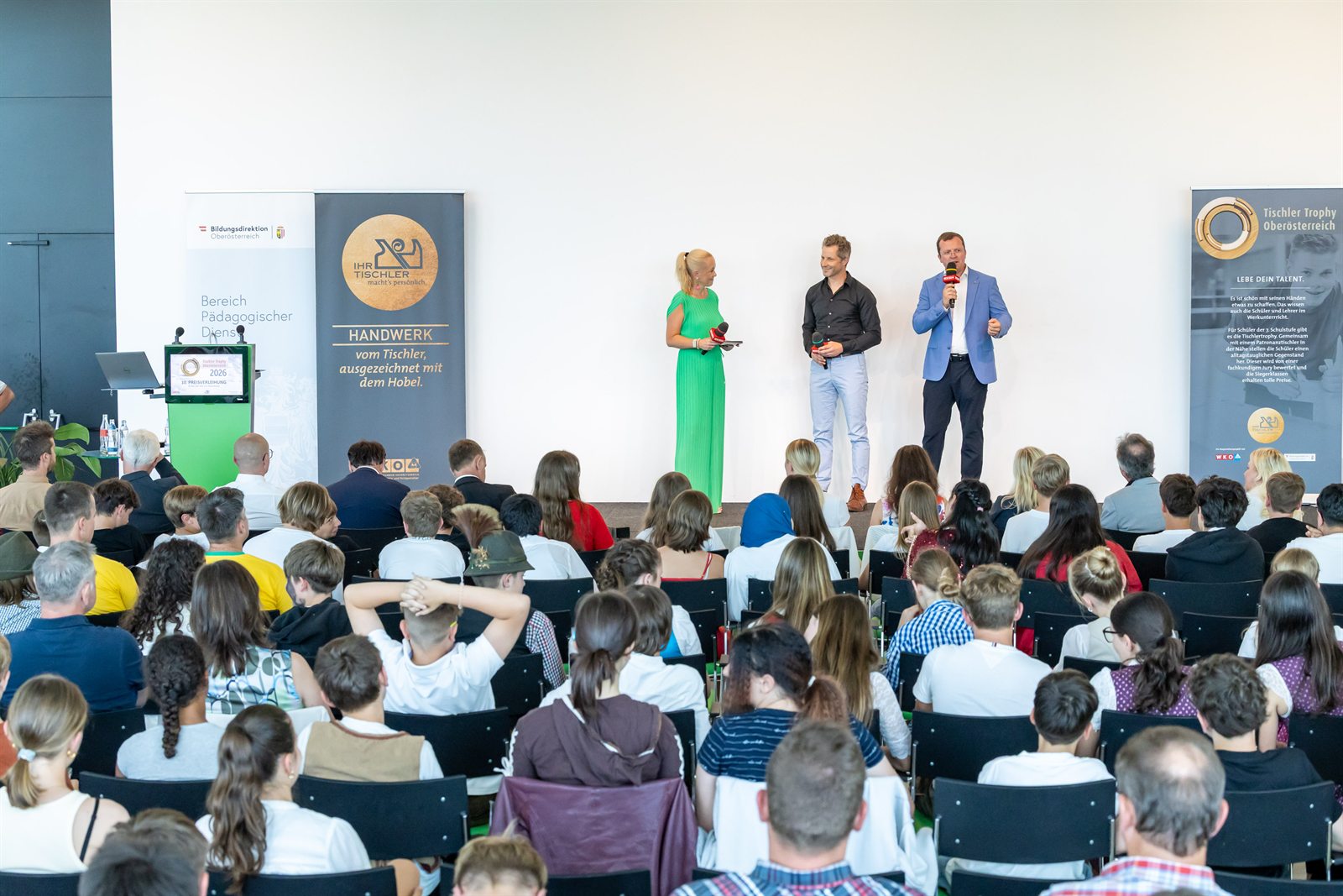 Moderation vor Publikum